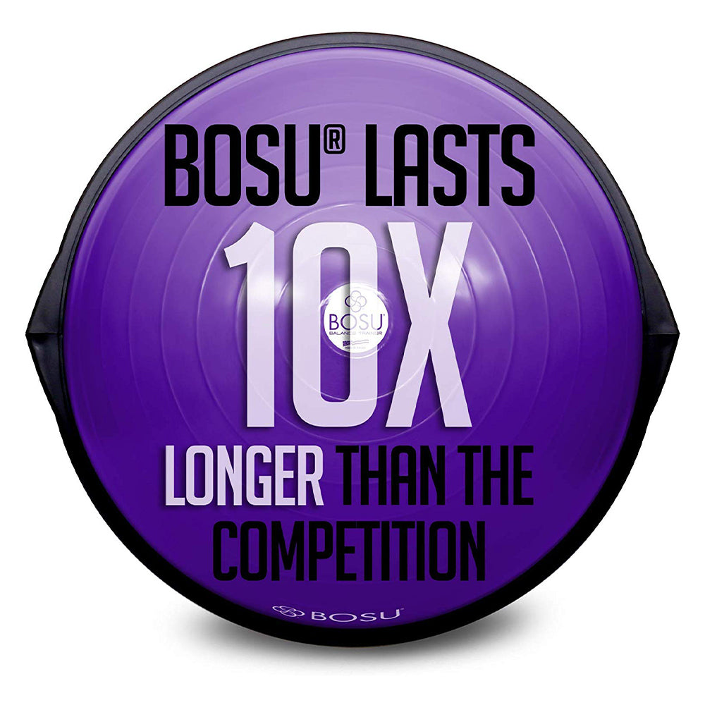 Bosu The Original Balance Trainer 65 cm Diameter, Black and Purple (Open Box) - VMInnovations