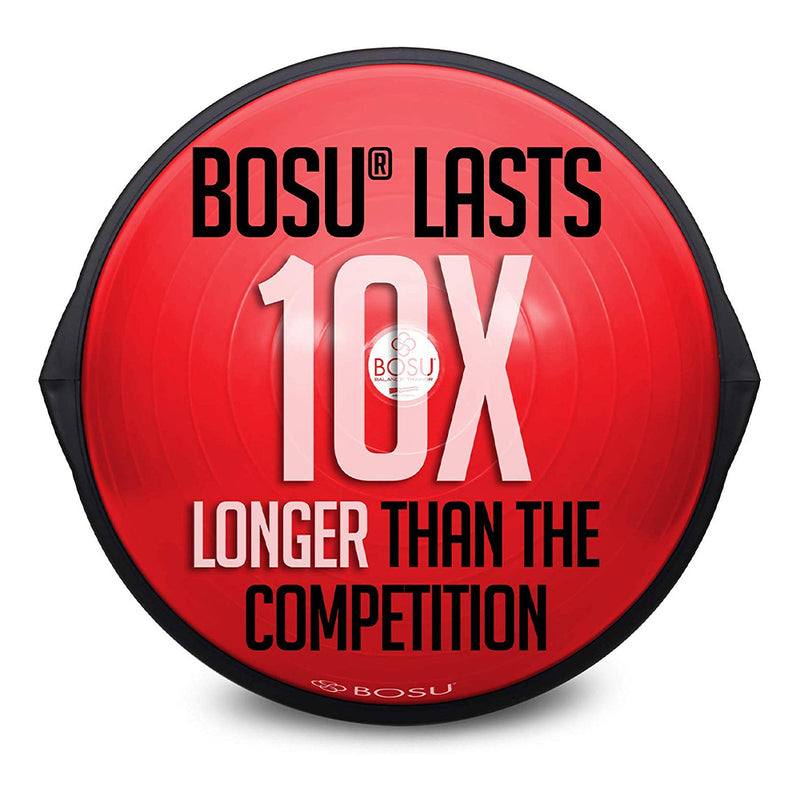 Bosu Home Gym The Original Balance Trainer 65 cm Diameter, Red & Black (Used)