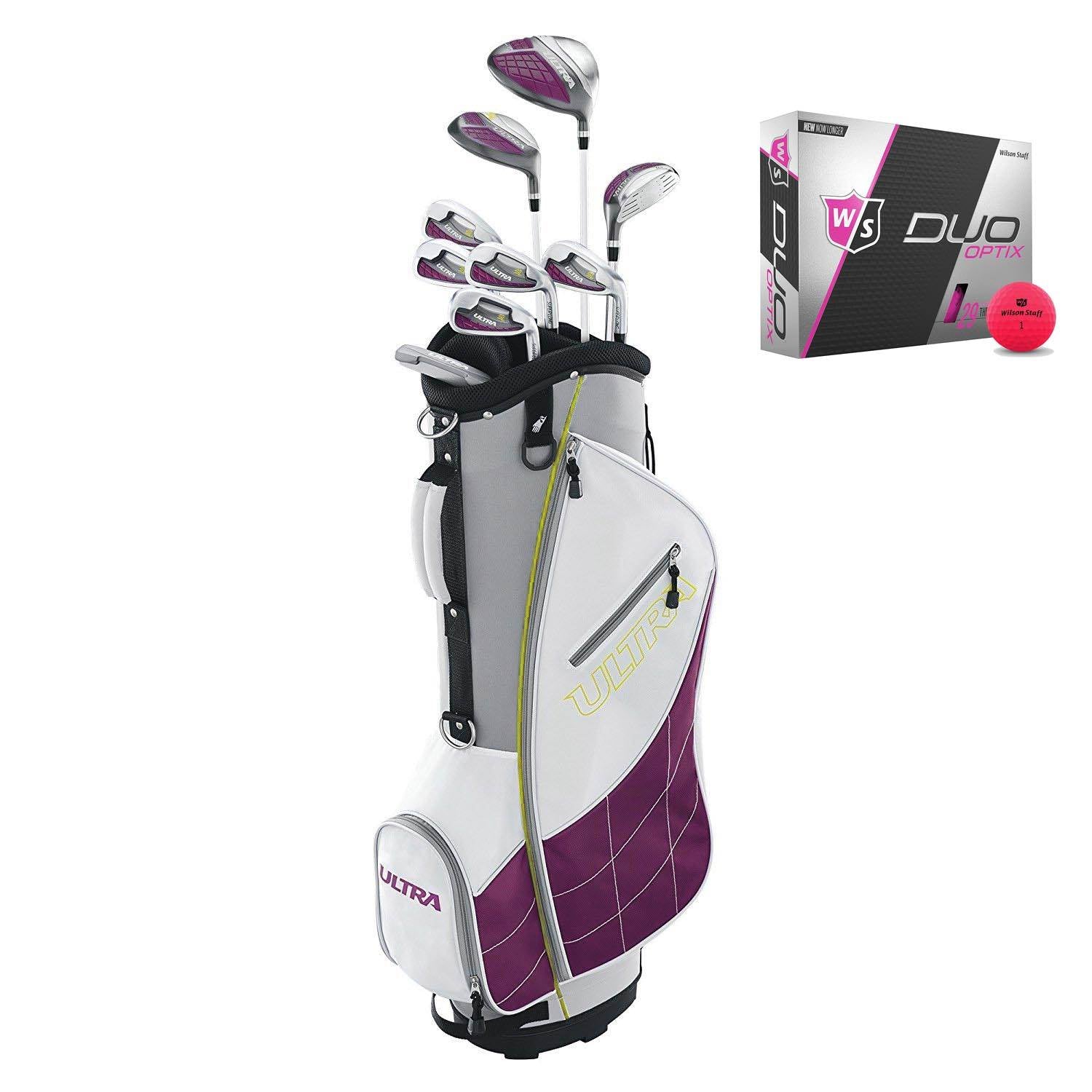 Wilson Ultra Ladies Right Handed Super Long Complete Golf Club Set w/ Golf Balls