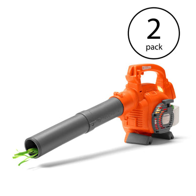 Husqvarna 125B Kids Toy Battery Operated Leaf Blower with Real Actions (2 Pack)