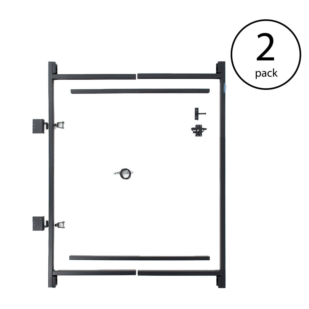 Adjust-A-Gate Steel Frame Gate Building Kit, 36"-60 Inch Wide Opening (2 Pack) - VMInnovations
