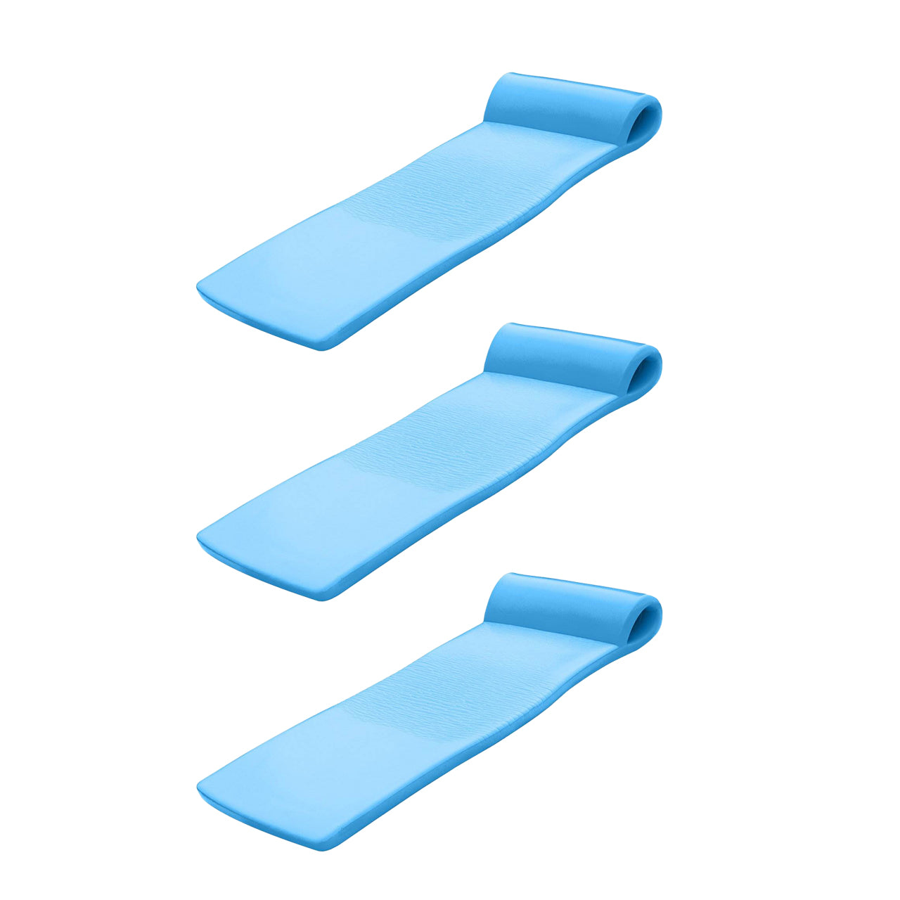 TRC Recreation Sunsation 70" Foam Raft Lounger Pool Float, Bahama Blue (3 Pack) - VMInnovations