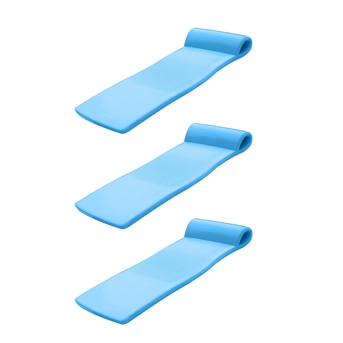 TRC Recreation Sunsation 70" Foam Raft Lounger Pool Float, Bahama Blue (3 Pack) - VMInnovations
