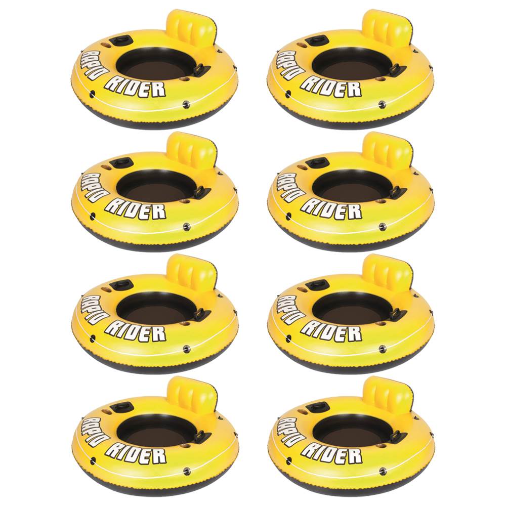 Bestway Rapid Rider 53" Inflatable Raft Tube With Handles/Cup Holders (8 Pack)