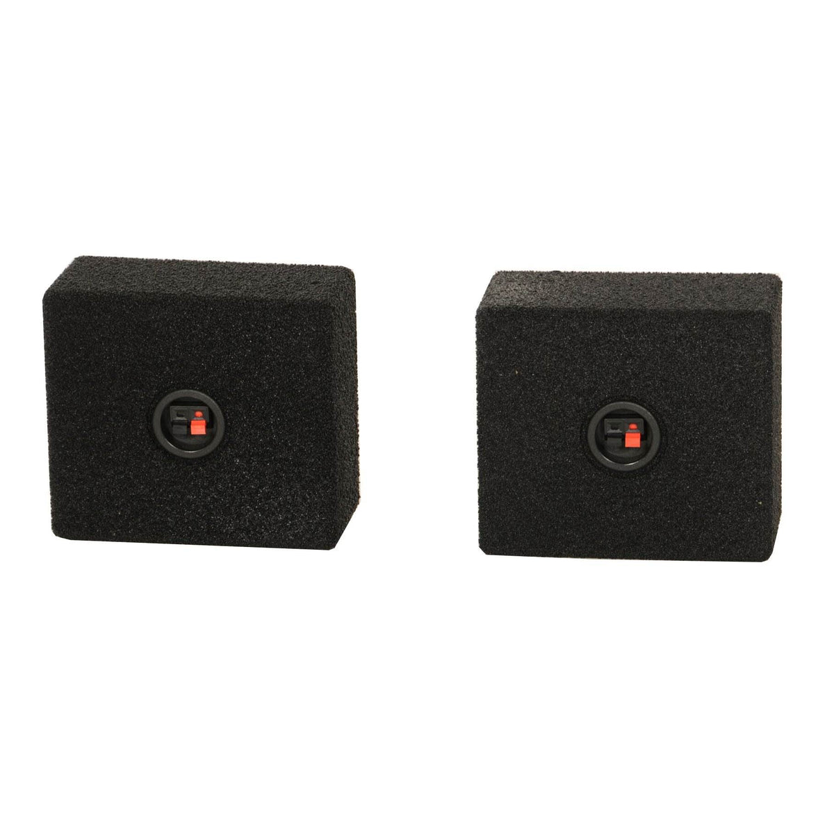QPower QBomb 6.5" Bedliner Spray Car Speaker Box Enclosures, Pair (2 Pack)