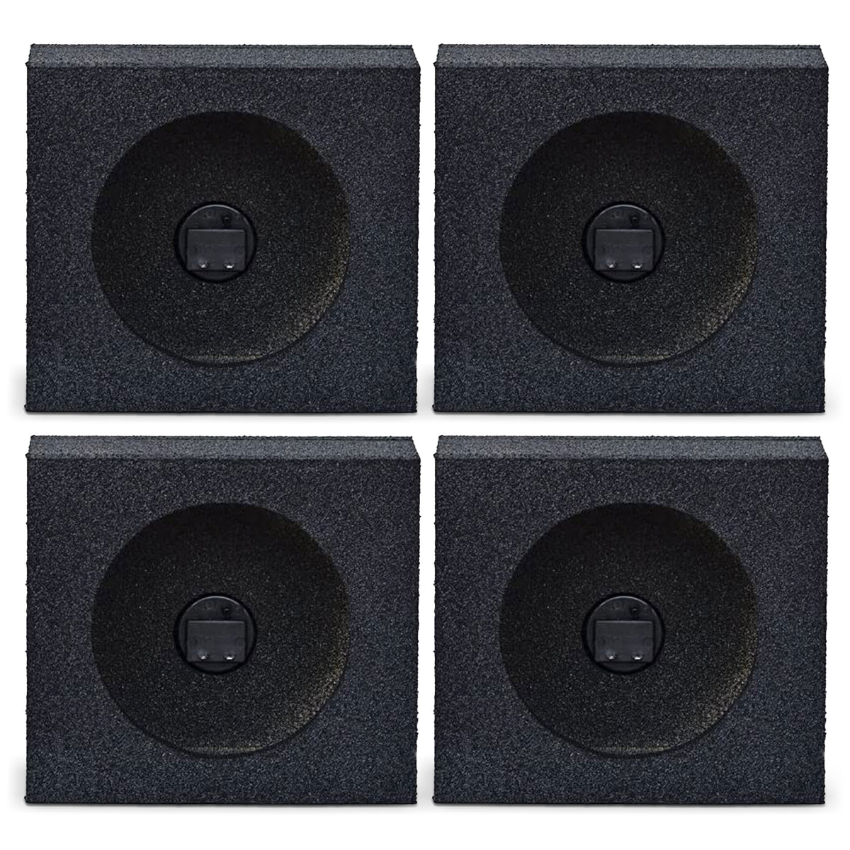 QPower QBomb 6.5" Bedliner Spray Car Speaker Box Enclosures, Pair (2 Pack)