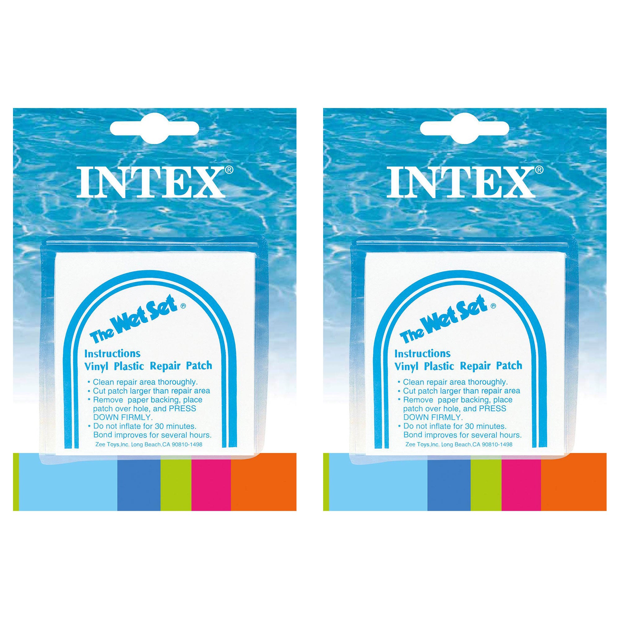 INTEX Wet Set Adhesive Vinyl Plastic Swimming Pool Tube Repair Patch, 12 Pack - VMInnovations