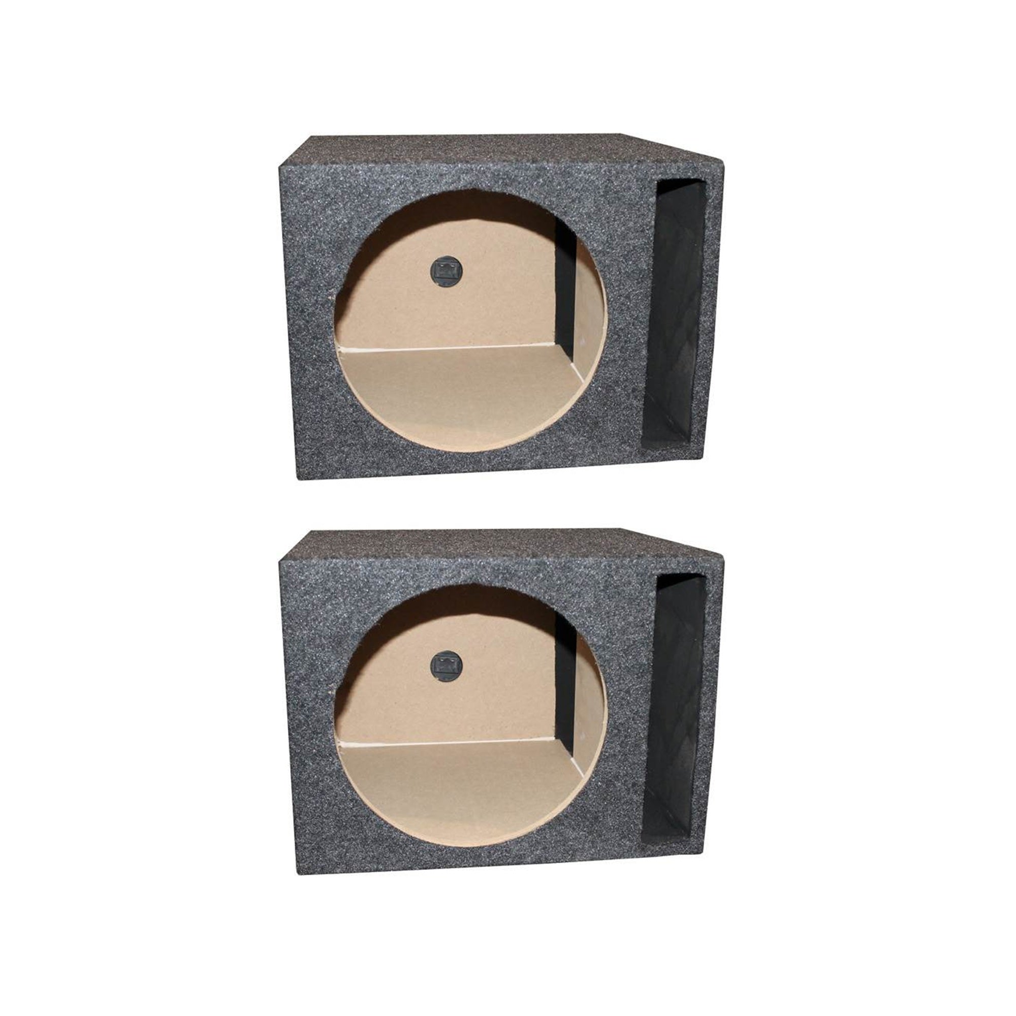 QPower Single 10" Vented Subwoofer Sub Enclosure (2 Pack)