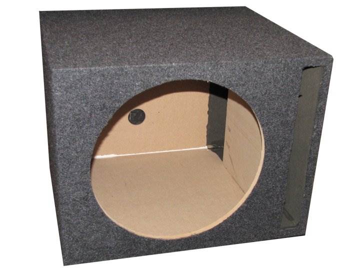 QPower Single 10" Vented Subwoofer Sub Enclosure (2 Pack)