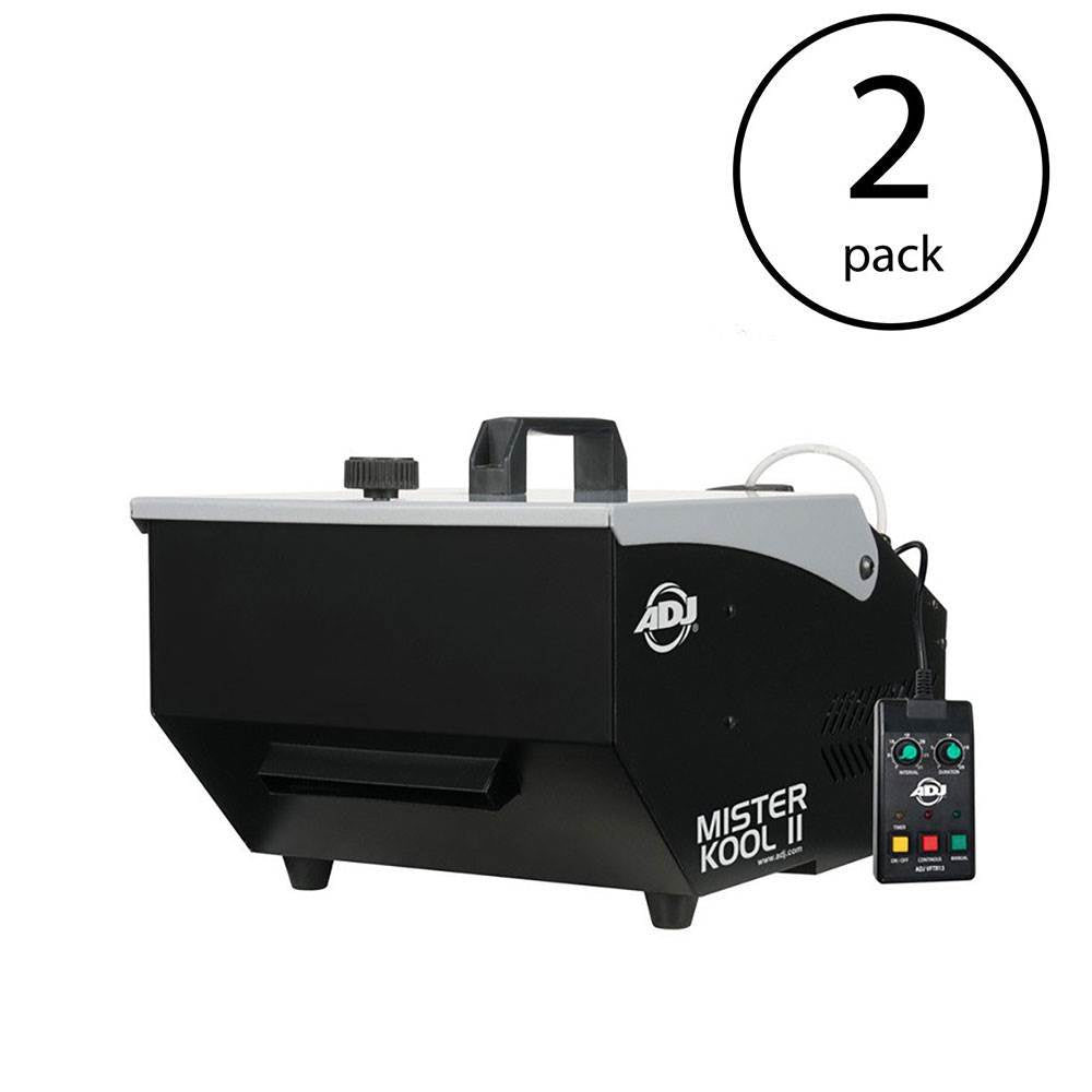 American DJ Mister Kool II Low Lying Water Based Smoke Fog Machine (2 Pack) - VMInnovations