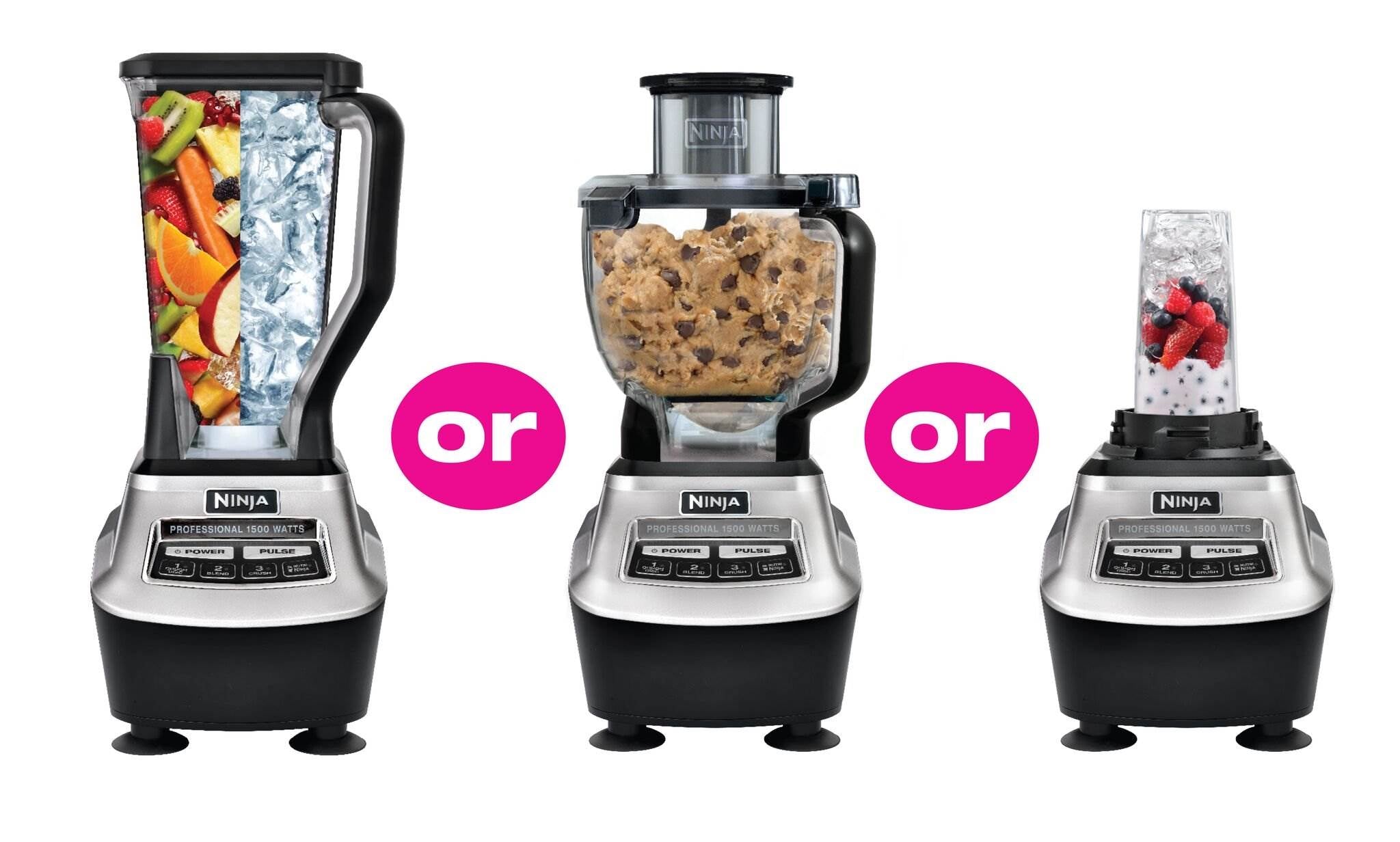 Ninja Mega Kitchen Food Processor Blender Set (Certified Refurbished) (2 Pack)