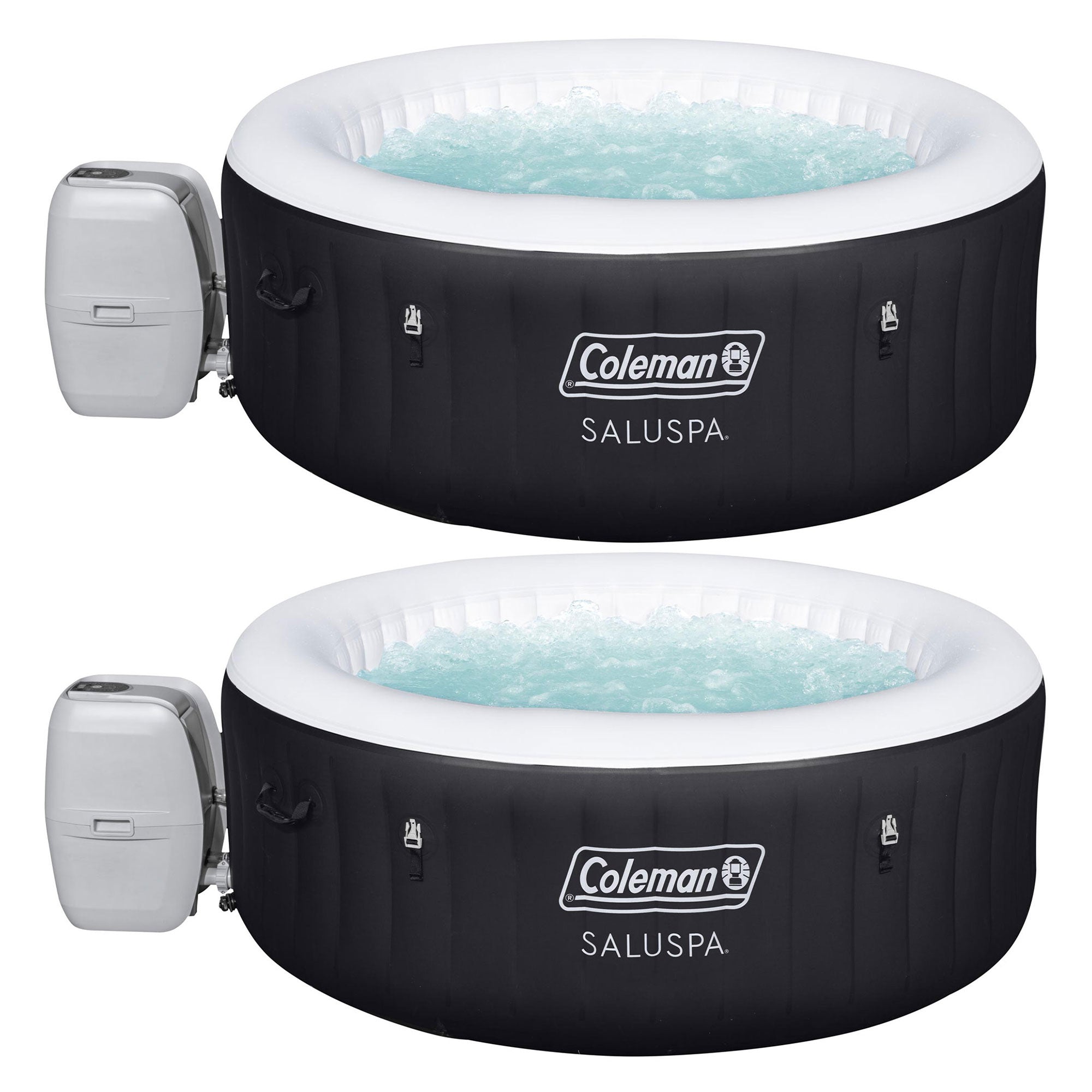 Coleman SaluSpa 60 Air Jet Round 2 to 4 Person Inflatable Hot Tub Spa, (2 Pack)