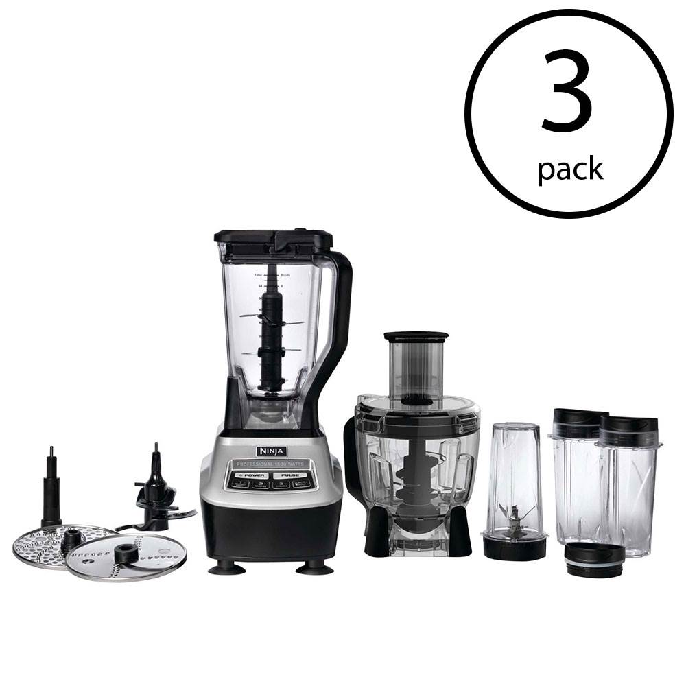 Ninja Mega Kitchen Food Processor Blender Set (Certified Refurbished) (3 Pack)