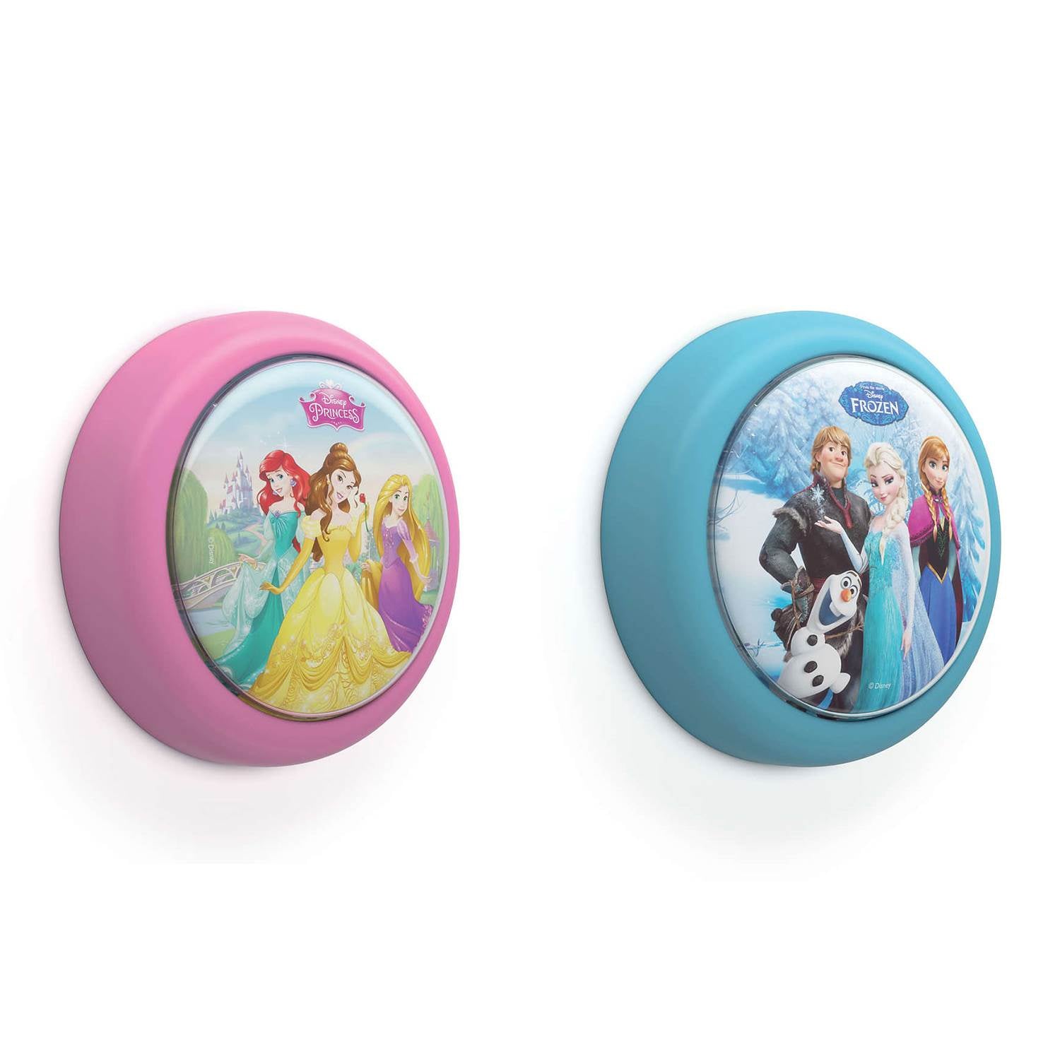 Philips Disney Princess and Disney Frozen Battery-Powered LED Push Night Light