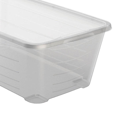 Life Story 6 Qt Rectangular Clear Plastic Protective Storage Shoe Box, 24 Pack