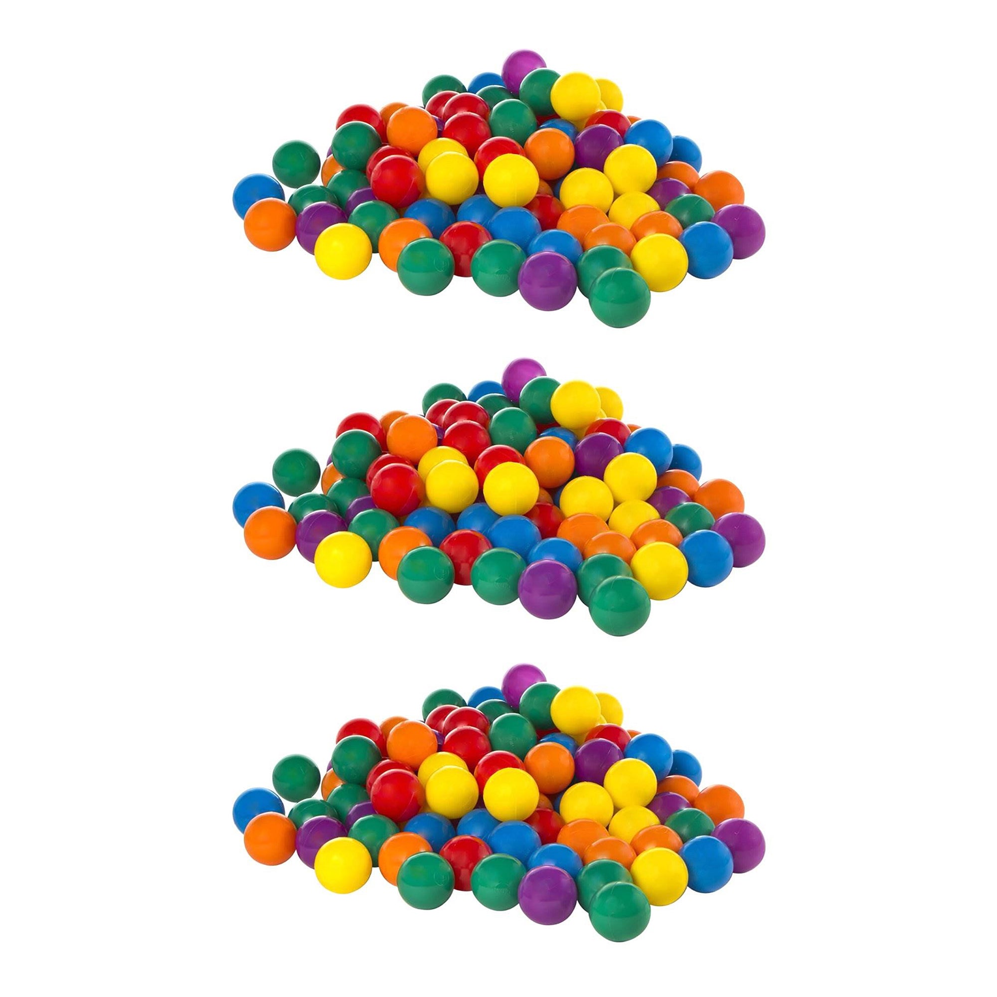 Intex 100 Pack Small Plastic Multi-Colored Fun Ballz For A Ball Pit (3 Pack) - VMInnovations
