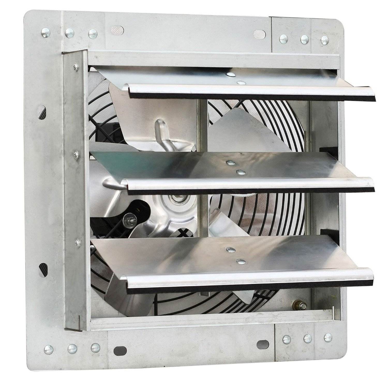 iLiving 10 Inch Variable Speed Wall Mounted Steel Shutter Exhaust Fan (2 Pack)