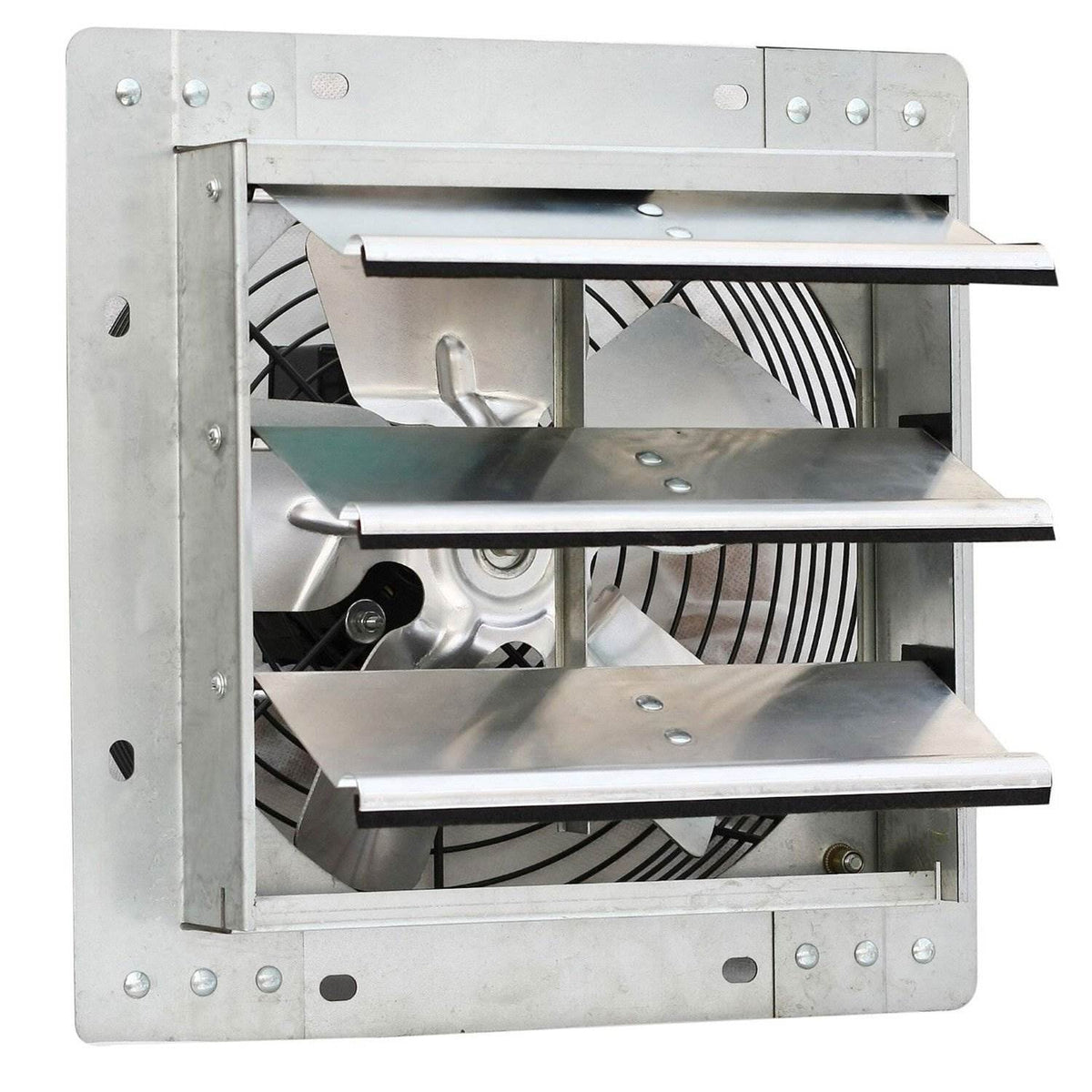 iLiving 10 Inch Variable Speed Wall Mounted Steel Shutter Exhaust Fan (2 Pack)