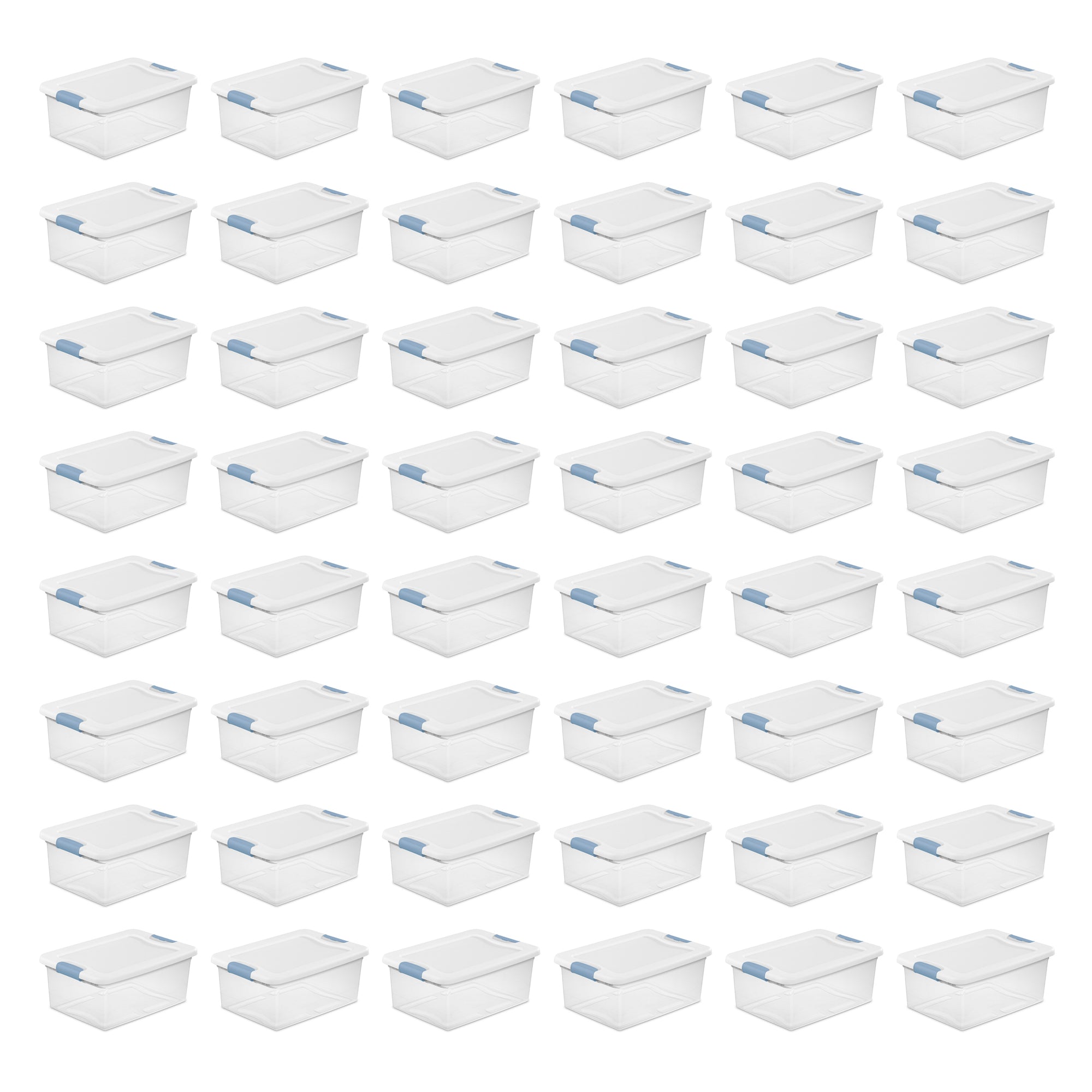 Sterilite Plastic 15 Quart Storage Box Container with Latching Lid, 48 Pack - VMInnovations