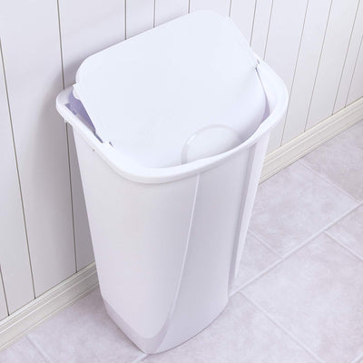 Sterilite 11 Gallon SwingTop Clean White Wastebasket Can (Open Box) (6 Pack)