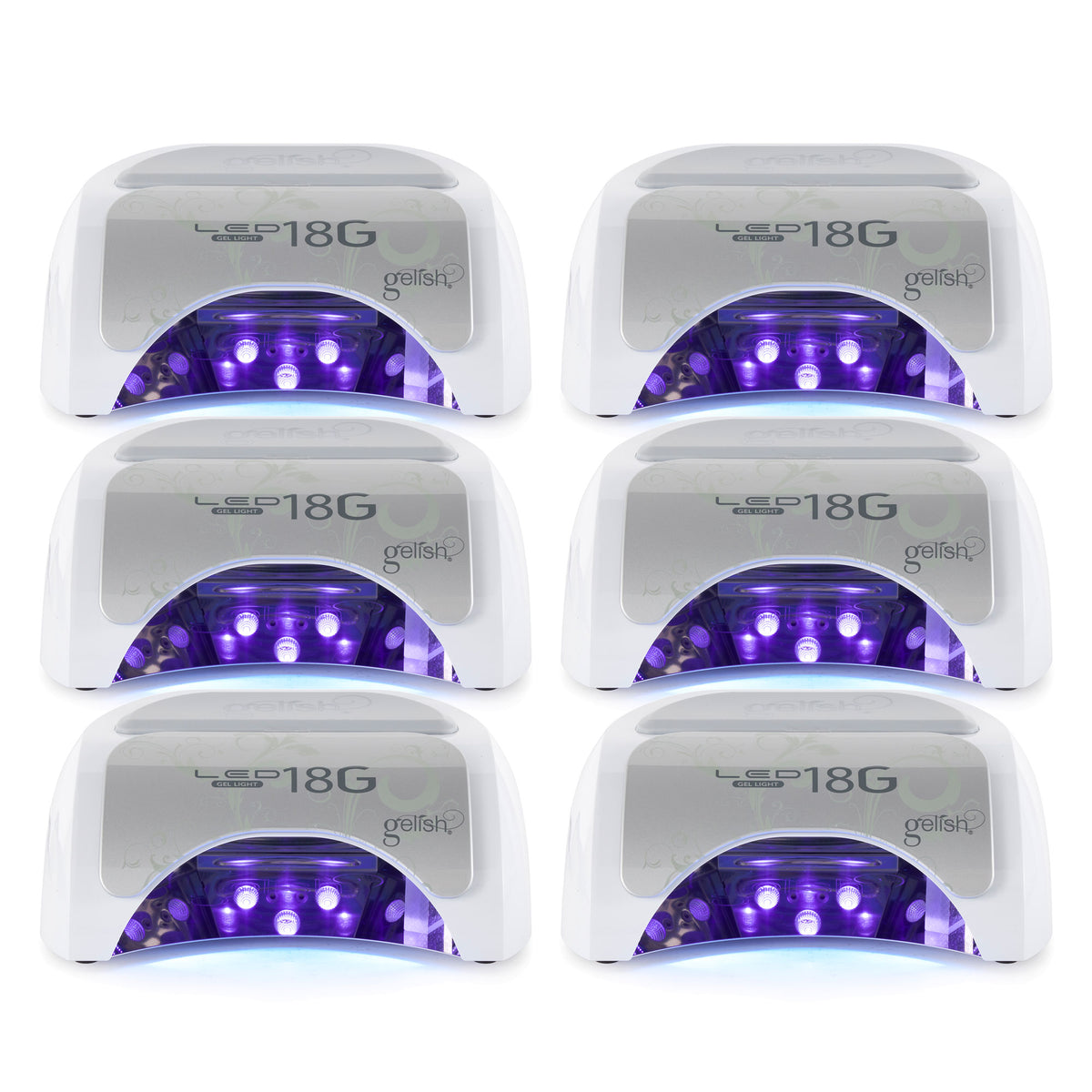 Gelish 18G Professional Salon Gel Nail Polish Dryer Cure LED Lamp Light (6 Pack)