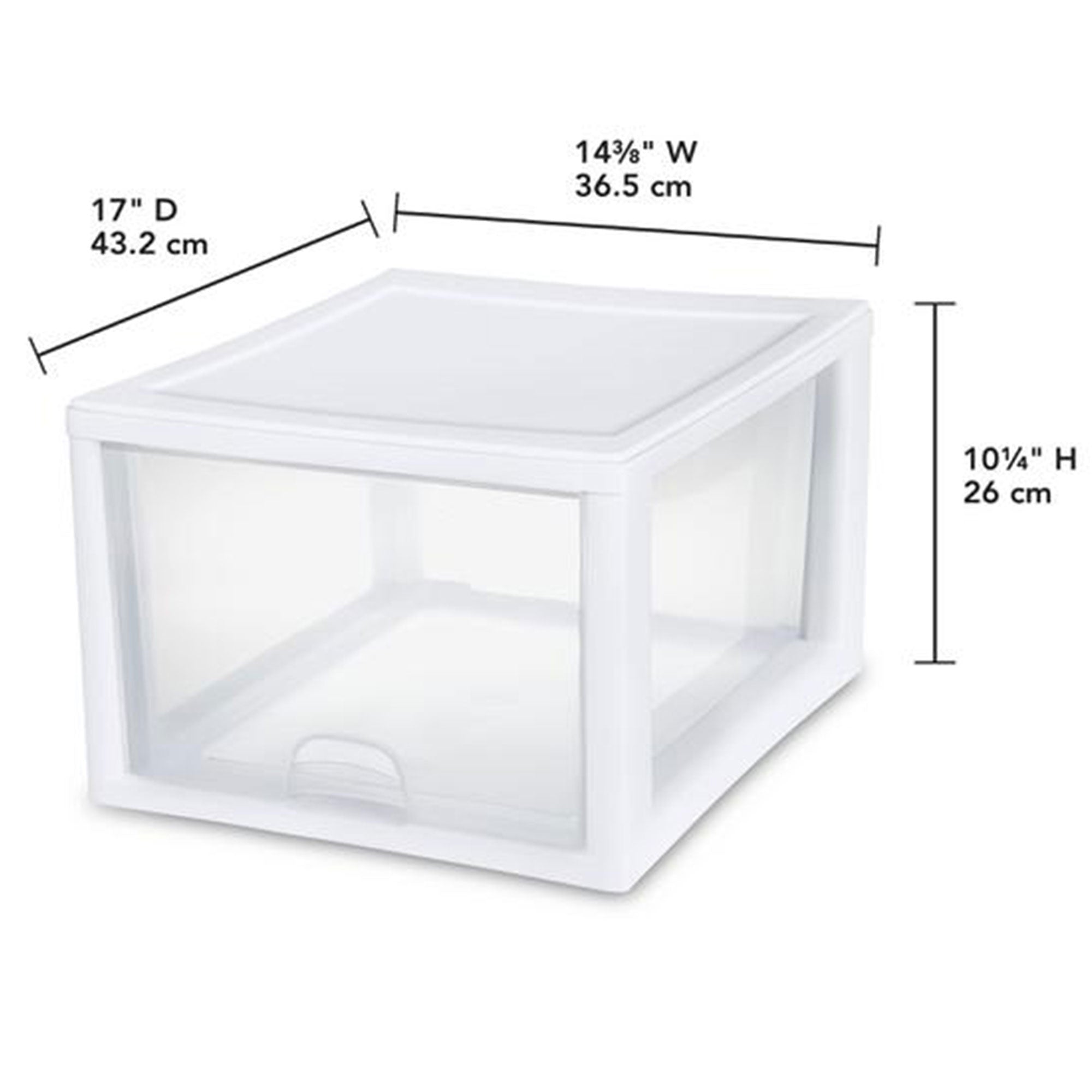 Sterilite 27 Qt (4 Pk) & 16 Qt (6 Pk) Stackable Plastic Storage Drawer Container - VMInnovations
