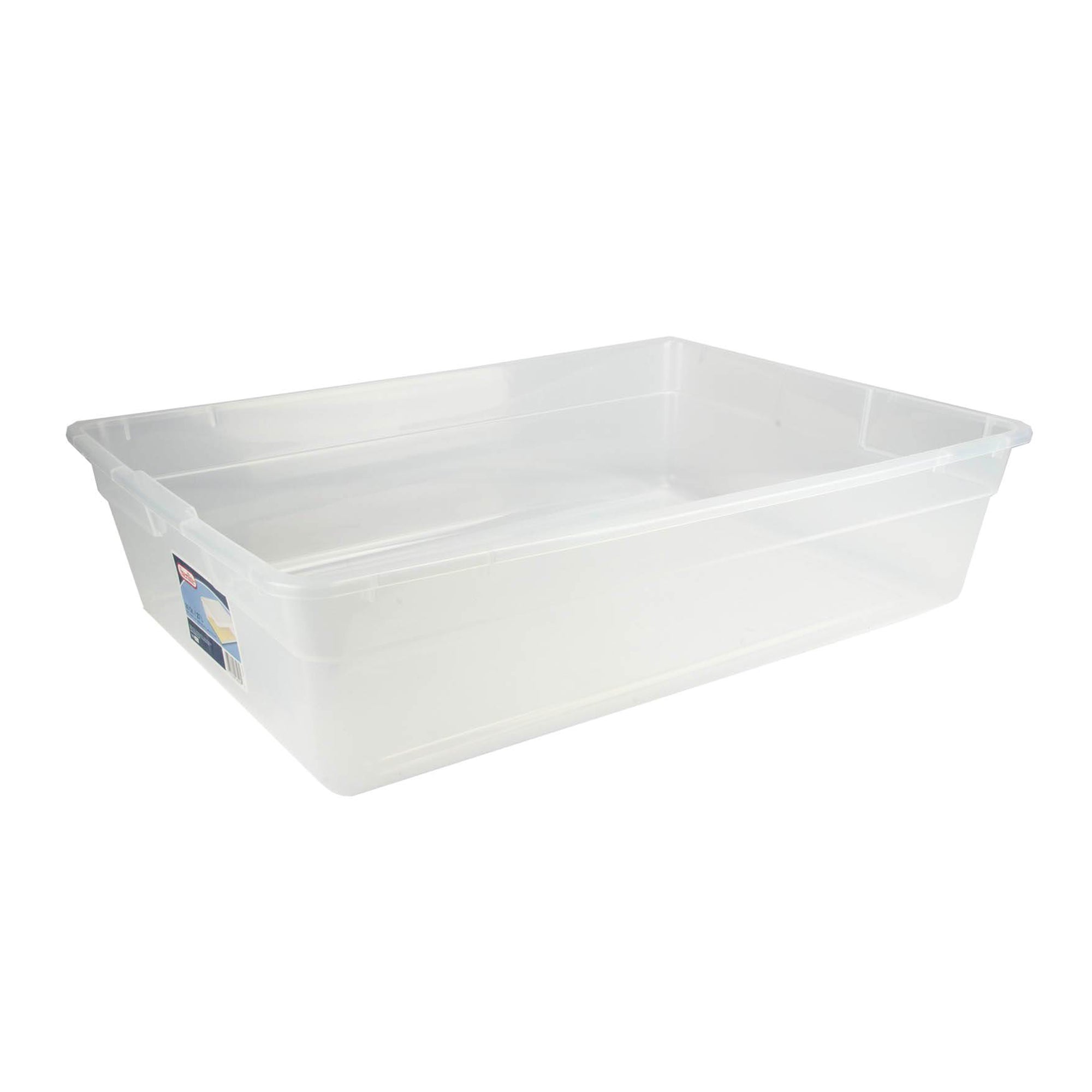 Sterilite 28 Quart Clear Plastic Stacking Storage Container Box w/Lid, 80 Pack