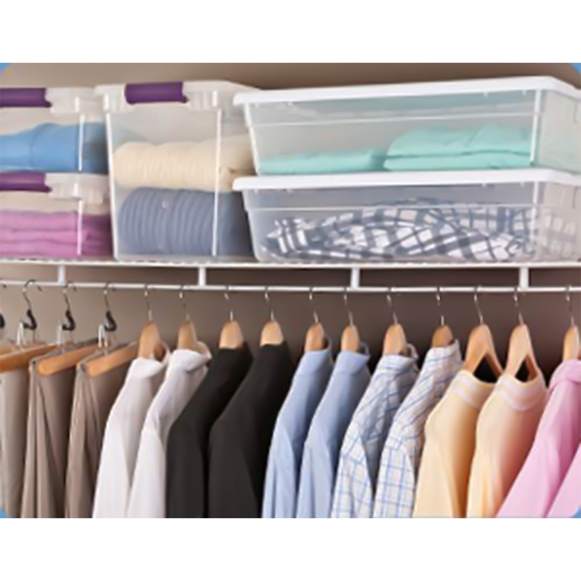 Sterilite 28 Quart Clear Plastic Stacking Storage Container Box w/Lid, 80 Pack