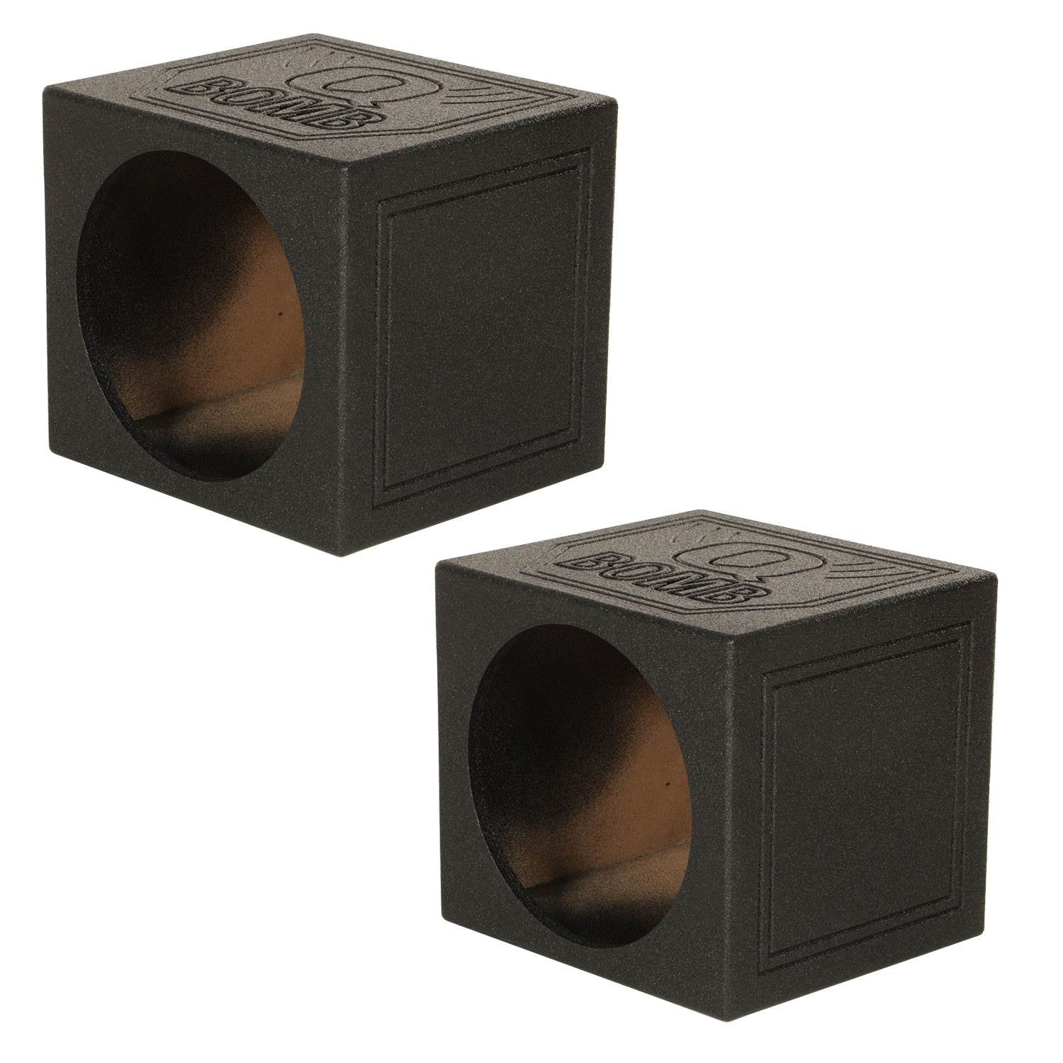 Q Power QBomb 12 Inch Sealed Car Audio Subwoofer Sub Box Enclosure (2 Pack)