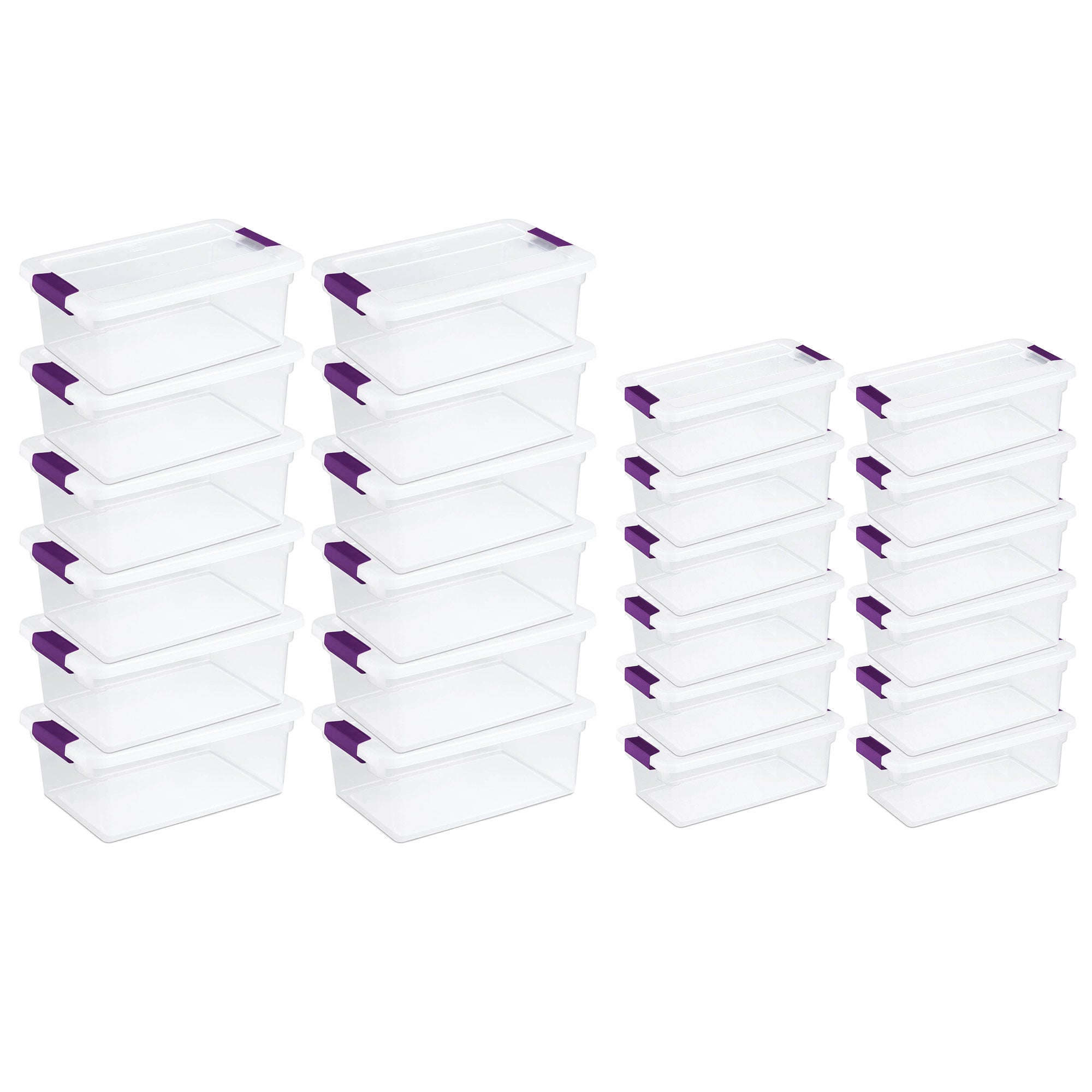 Sterilite 15 Quart Storage Tote, 12 Pack, and 6 Quart Storage Tote, 12 Pack - VMInnovations
