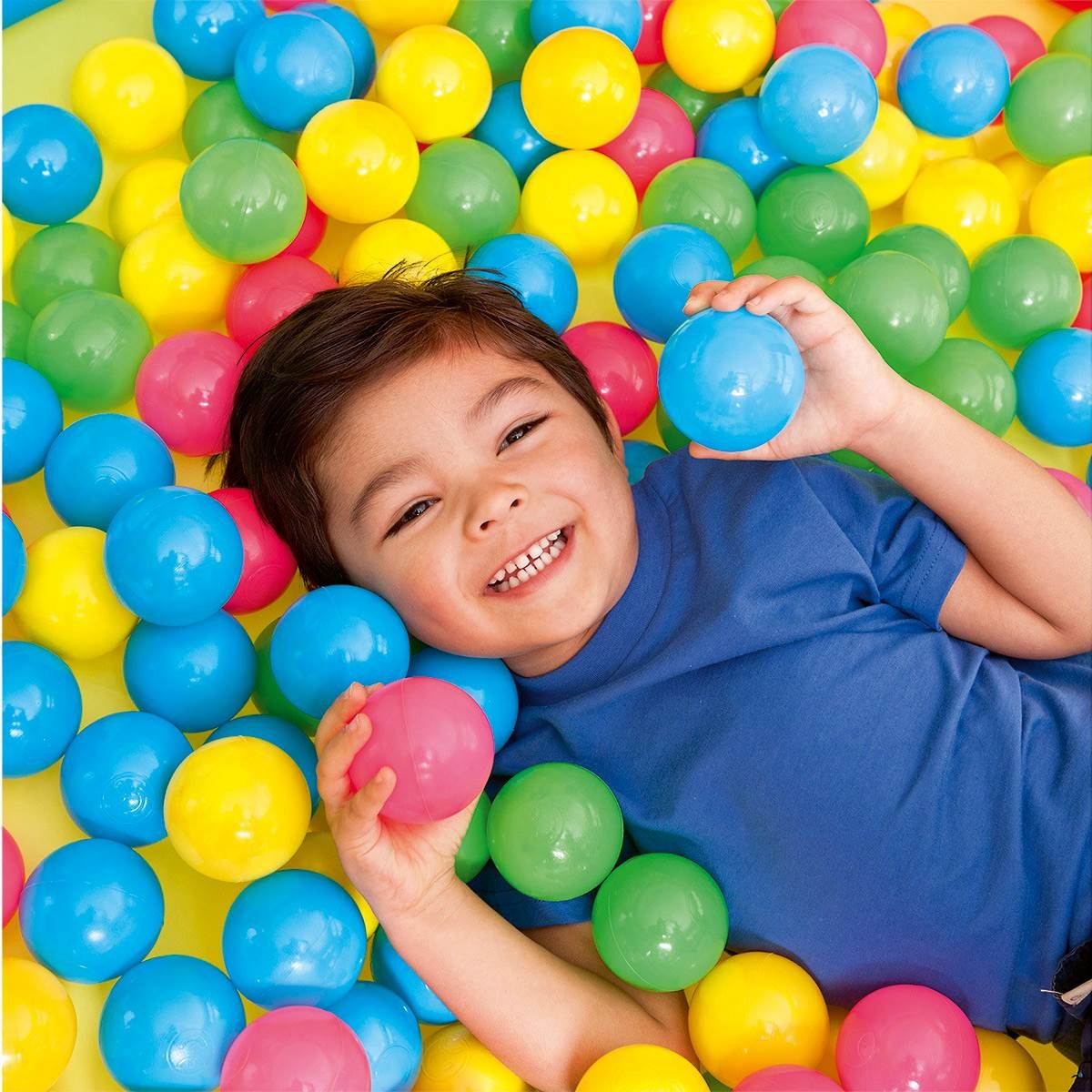 Bestway 93510E Plastic Play Balls for Kids 12 Months to 5 Years Old (200 Count)