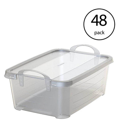 Life Story 14 Quart Clear Stackable Organization Storage Box Container (48 Pack)