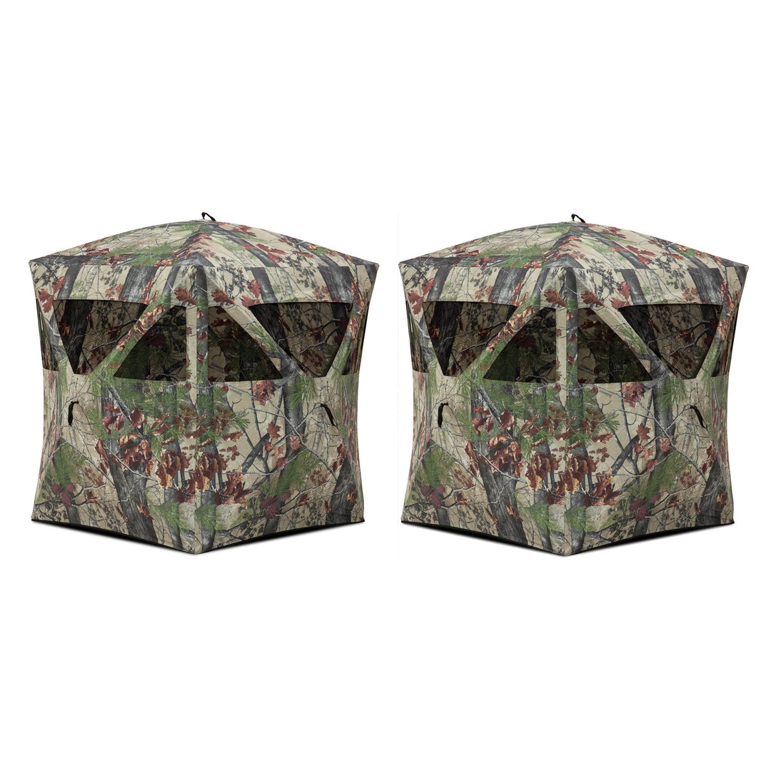 Barronett Blinds Radar Portable Pop-Up Hunting Ground Blind, Backwoods (2 Pack) - VMInnovations