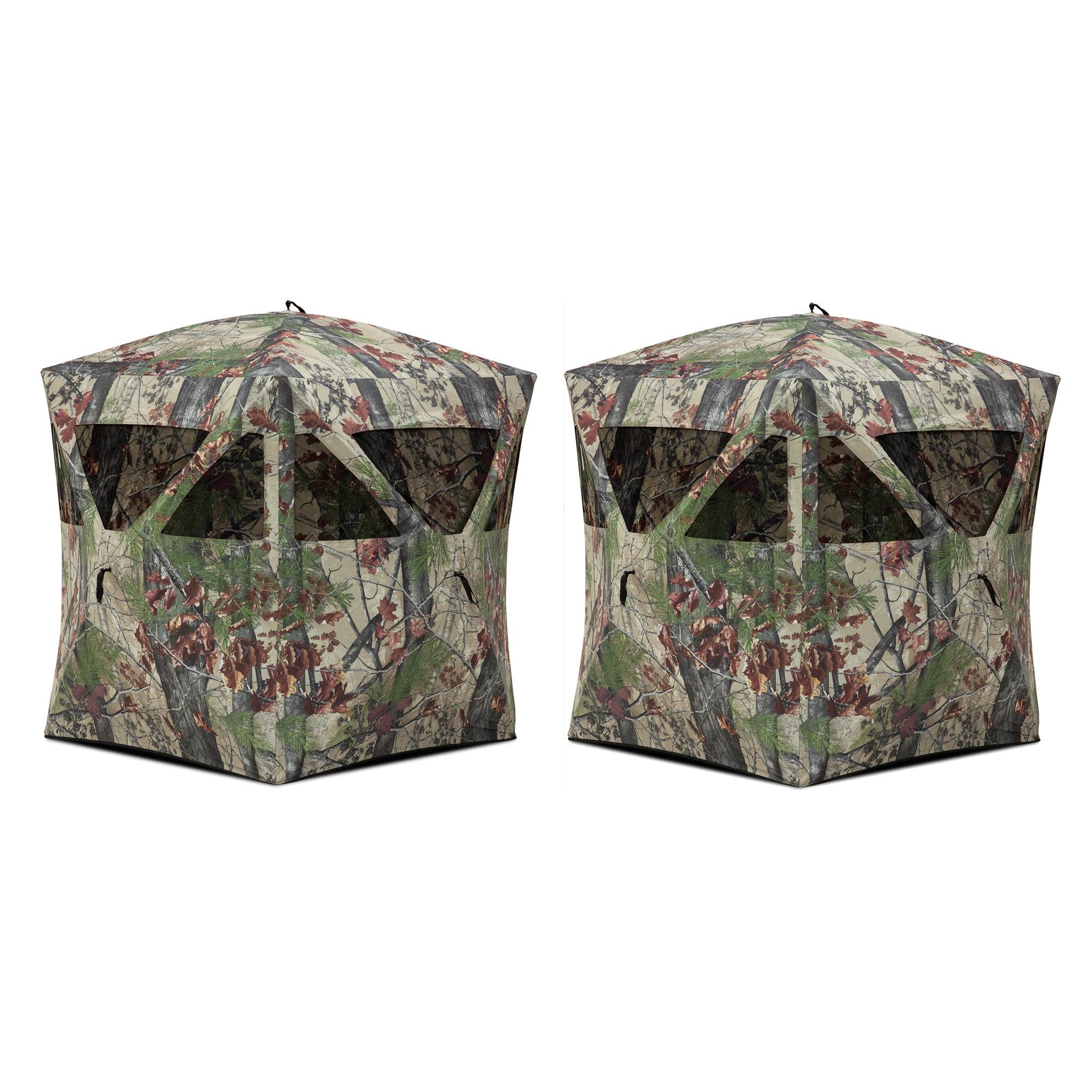 Barronett Blinds Radar Portable Pop-Up Hunting Ground Blind, Backwoods (2 Pack) - VMInnovations