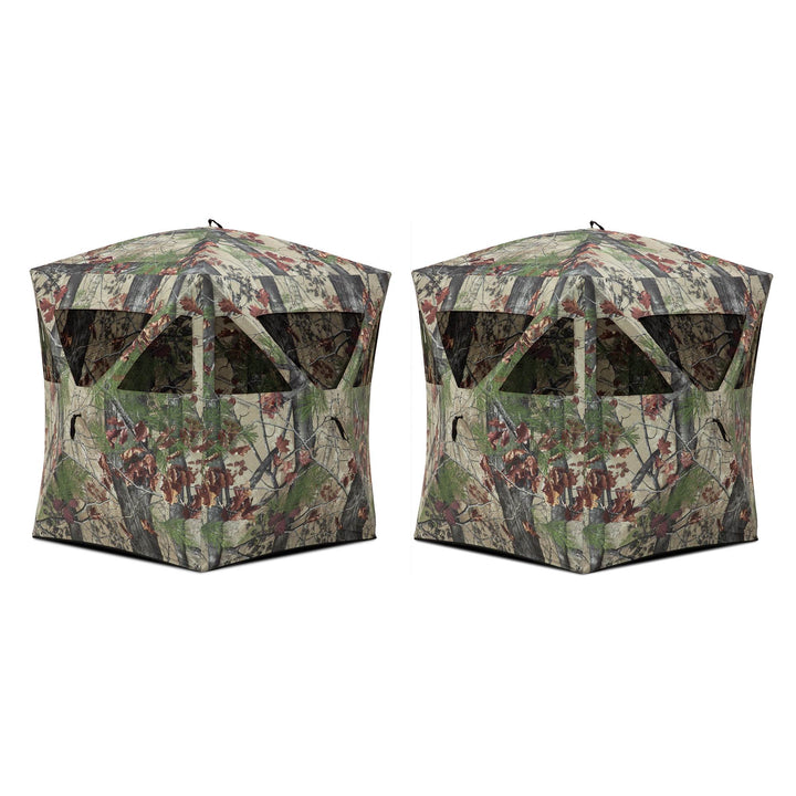 Barronett Blinds Radar Portable Pop-Up Hunting Ground Blind, Backwoods (2 Pack) - VMInnovations