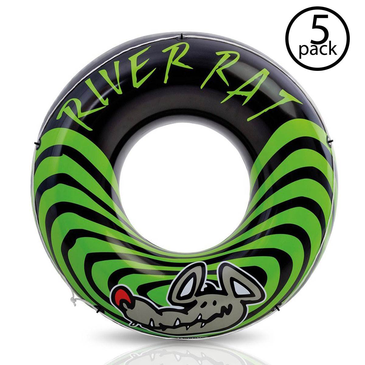 Intex River Rat 48-Inch Inflatable Tube Raft For Lake, Pool, or River (5 Pack) - VMInnovations