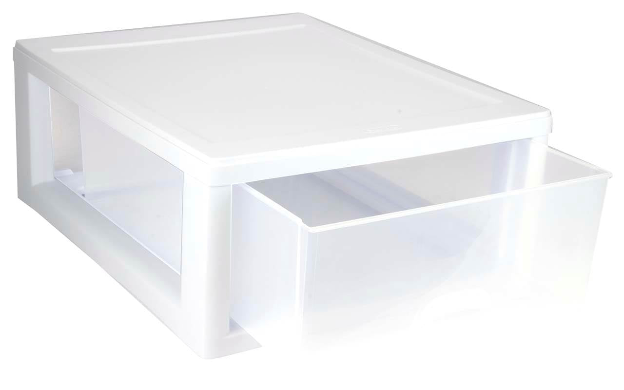 Sterilite 16 Qt Clear Stacking Storage Drawer Container (6 Pack) + 6 Qt (6 Pack) - VMInnovations
