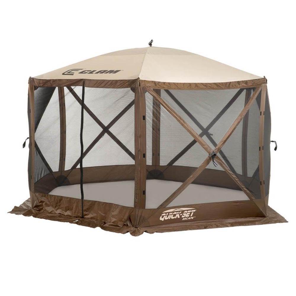 Clam Quick Set Escape Portable Outdoor Canopy (2 Pack) + Wind and Sun Panels
