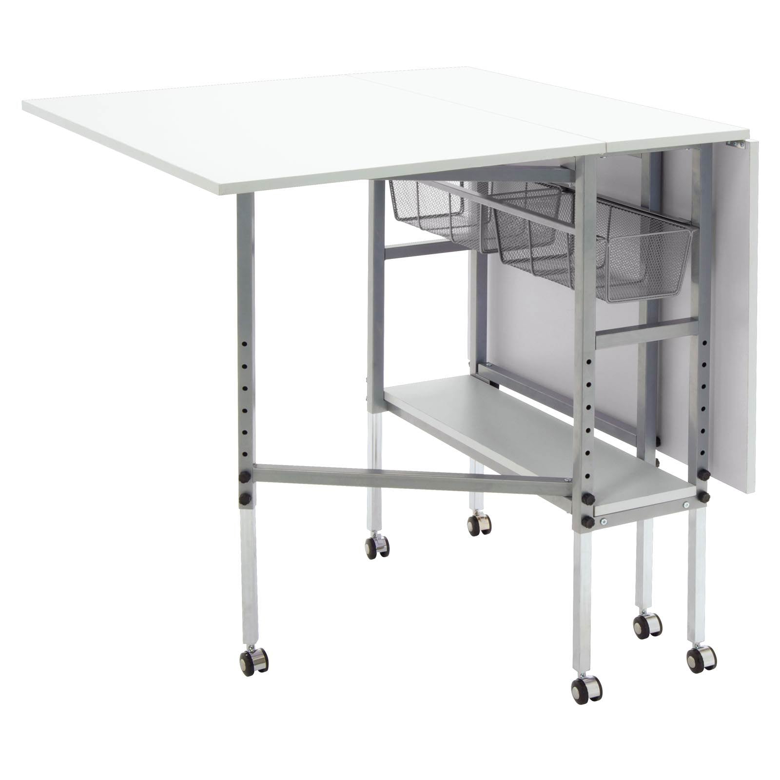 Studio Designs Sew Ready Hobby and Cutting Craft Desk Table w/ Drawers (2 Pack)