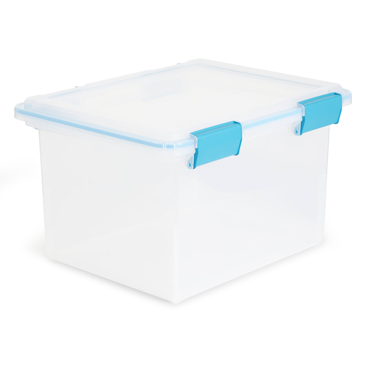 Sterilite 32 Quart Clear Stacking Storage Container with Gasket Lid, 24 Pack