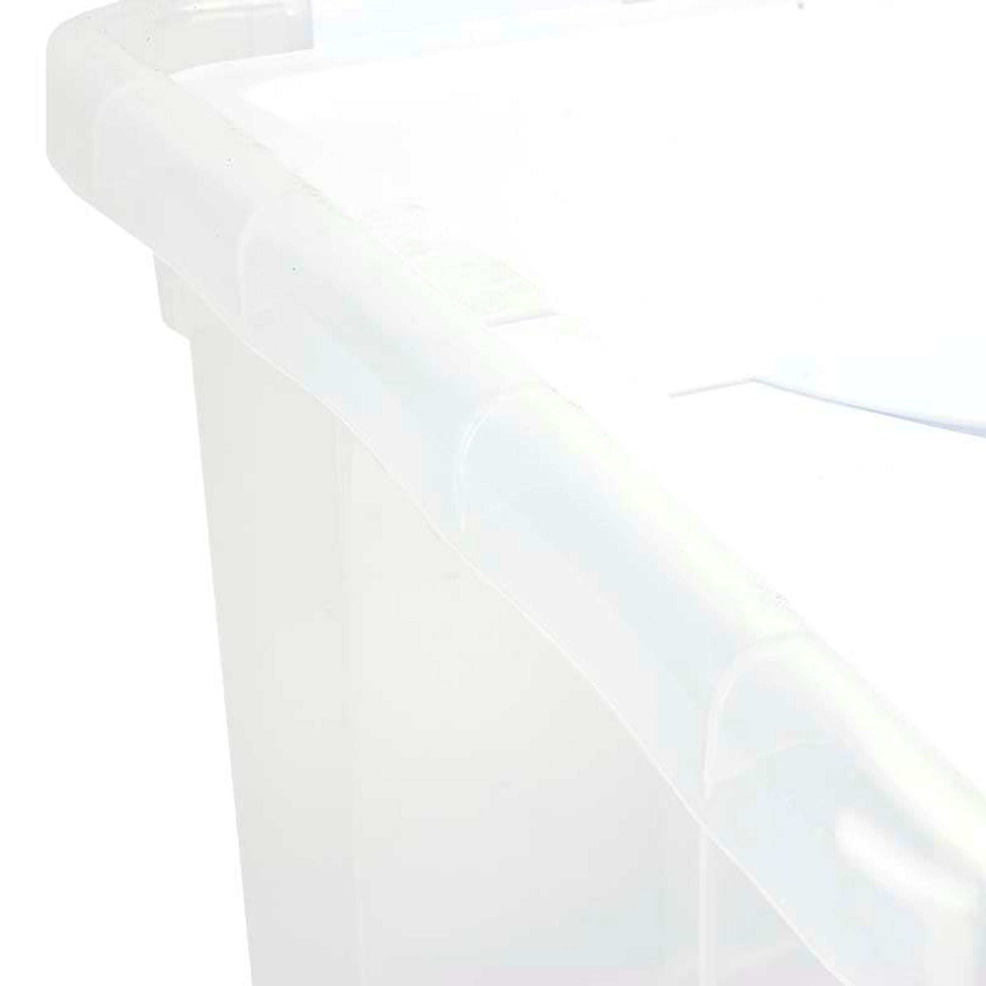Sterilite 48 Quart Clear Base Storage Container Tote with Hinged Lid, (30 Pack)