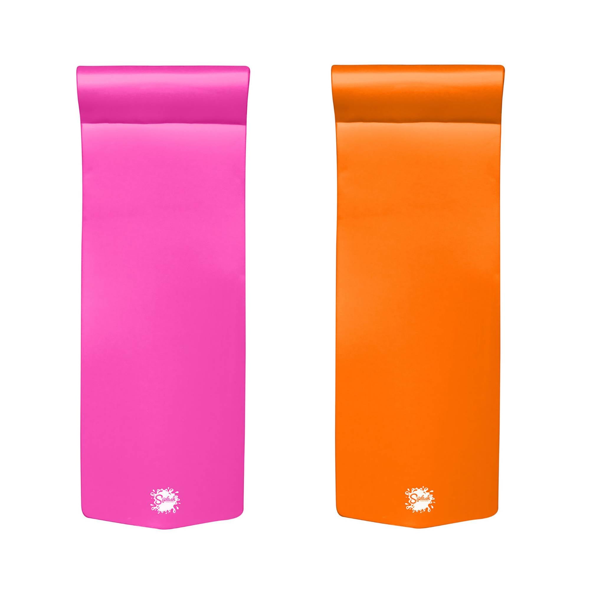 TRC Recreation Splash 70" Raft Lounger Pool Float, Orange Breeze & Flamingo Pink