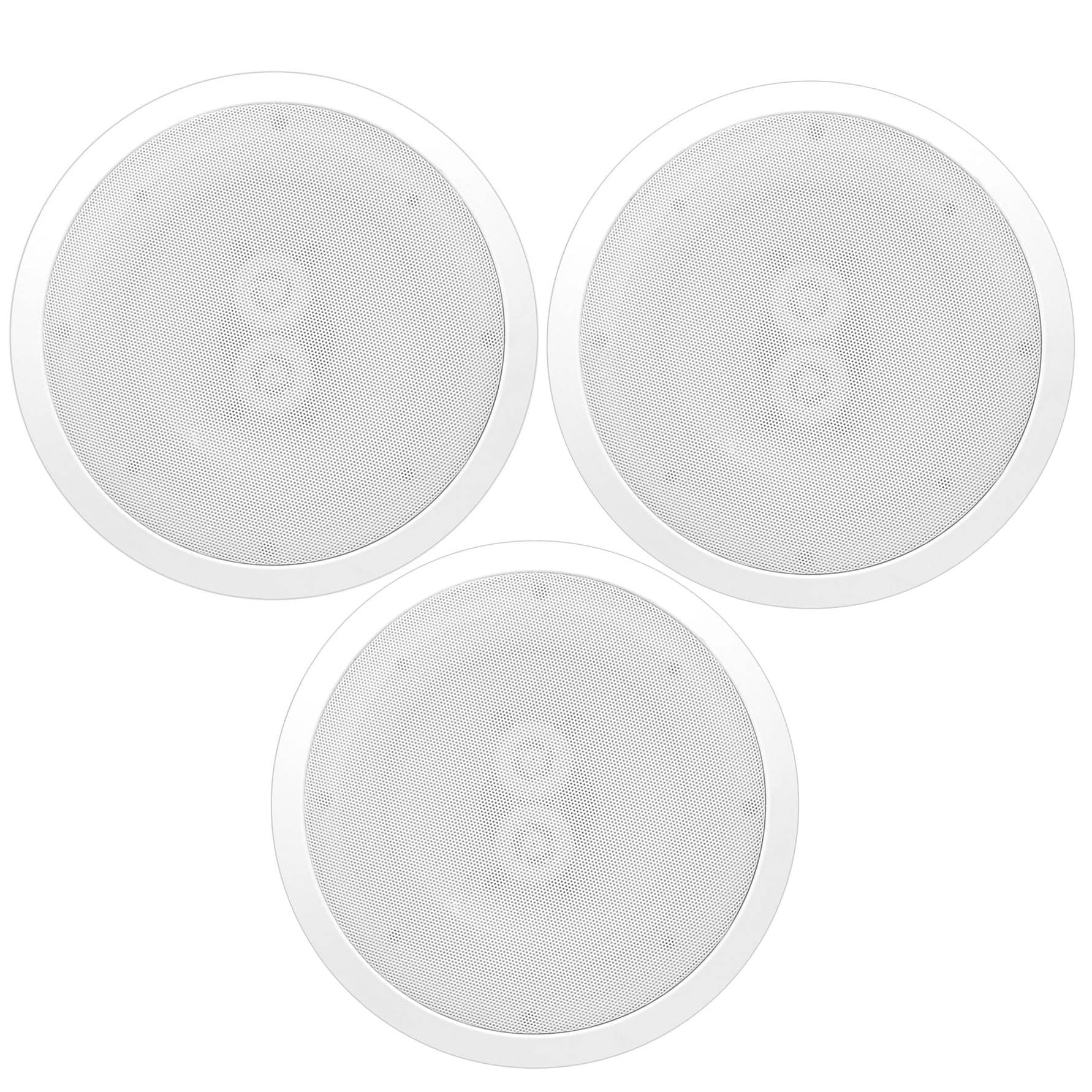 Pyle PWRC82 8 Inch 2 Way Indoor/Outdoor Waterproof Ceiling Speakers, (3 Pack) - VMInnovations
