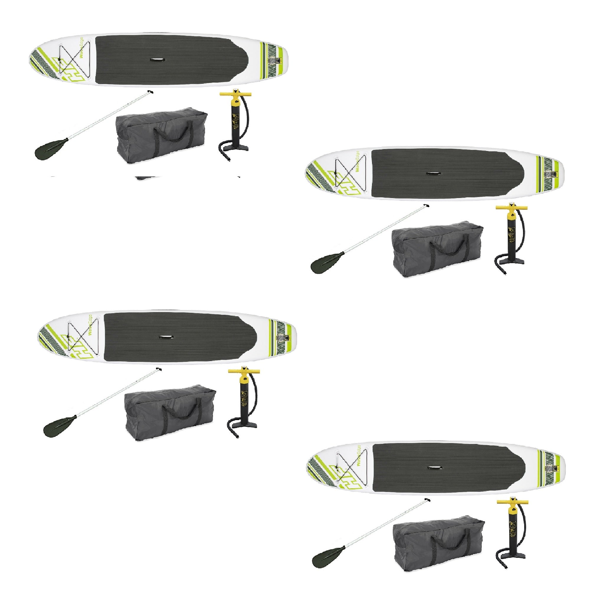 Bestway Inflatable Hydro Force Wave Edge 122" x 27" Standup Paddle Board, 4 Pack