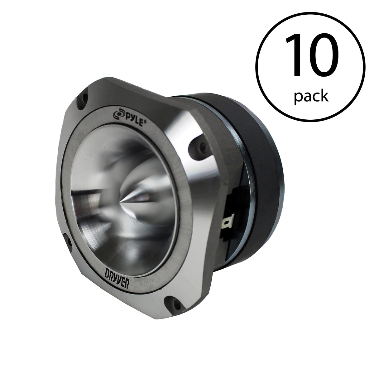 PYLE PDBT31 1.5 Inch 500 Watt 4-Ohm Titanium Super Car Audio Tweeter (10 Pack)