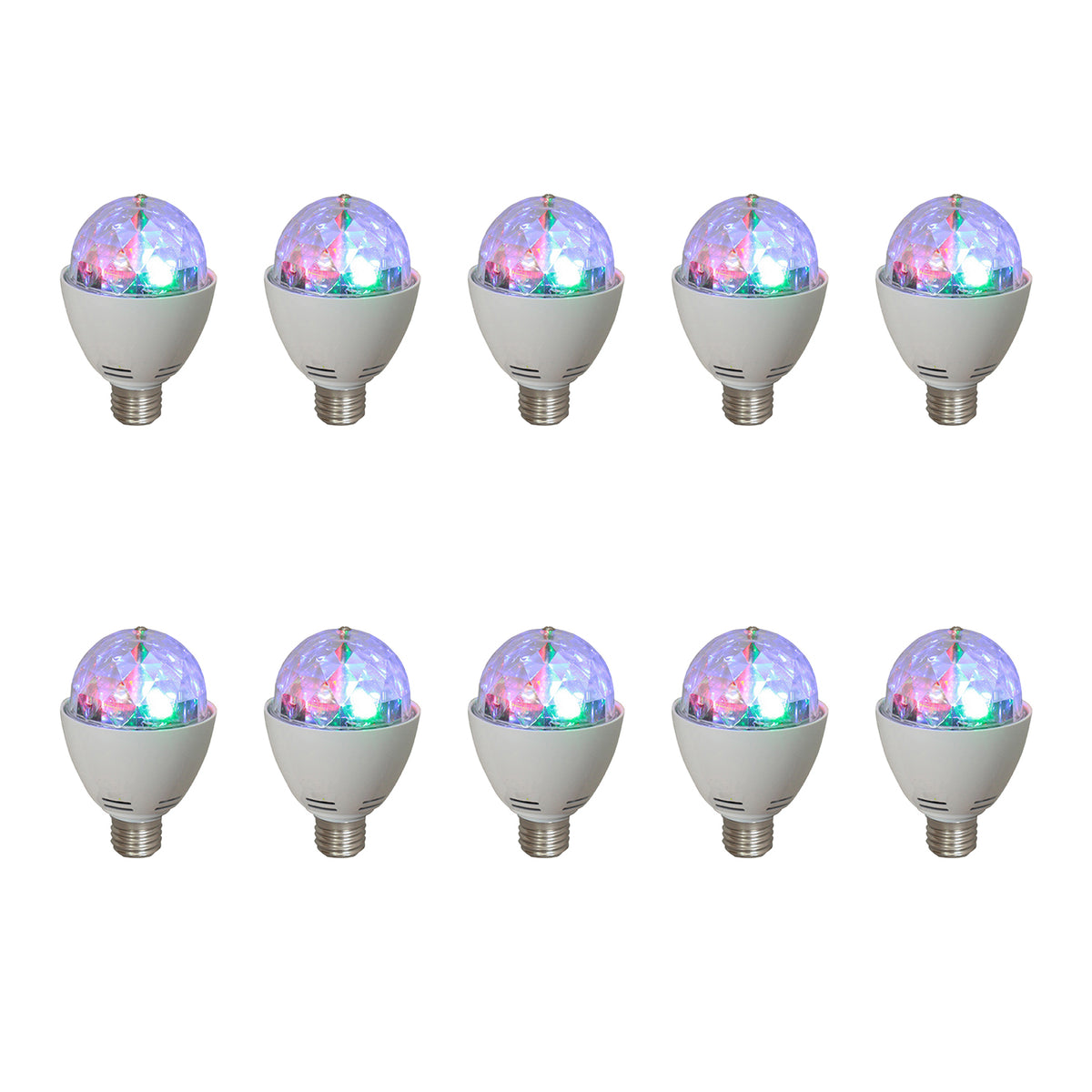 AudioPipe Zebra Sound LED 5 Volt 1 Watt Motor Magic Disco Light Bulb (10 Pack)