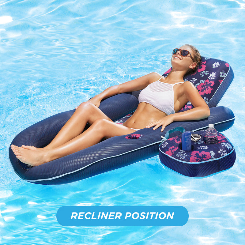 Aqua Leisure 2 in 1 Campania Pool Float Lounger & Luxury Water Reclining Lounger