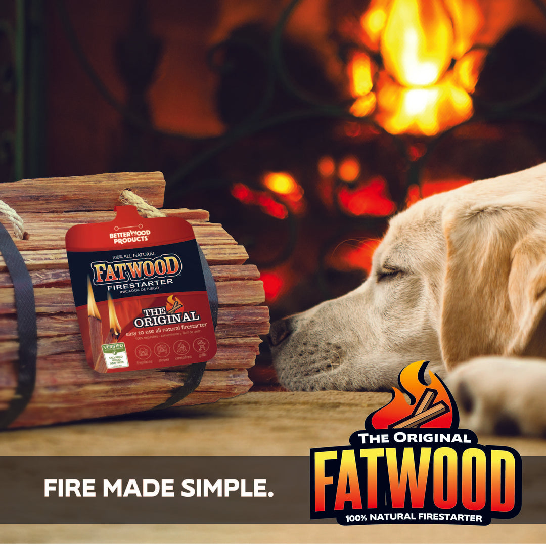 Betterwood Fatwood Firestarter, All Weather Natural Pine Fire Sticks, 10 Pounds - VMInnovations