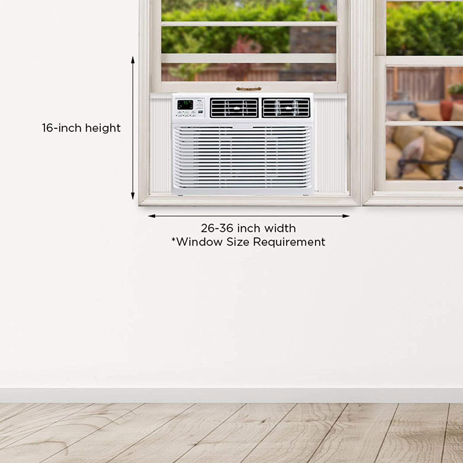 TCL 10W3E1-A 10,000 BTU 3 Fan Speed 8 Directional Cooling Window Air Conditioner