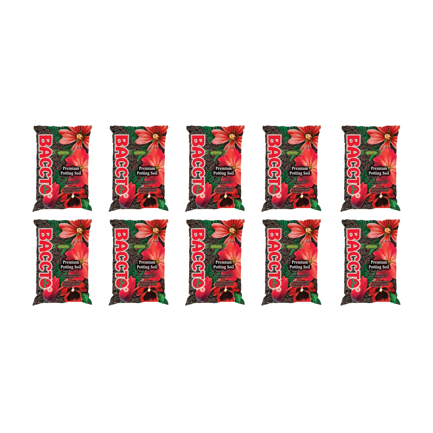 Michigan Peat Baccto All Purpose Potting Soil with Perlite, 25lbs (10 Pack)